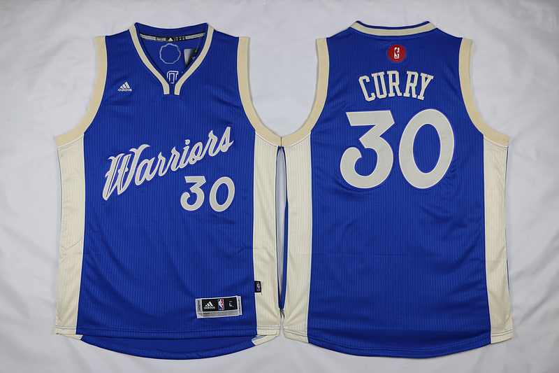 2015   2016 NBA Christmas Day jersey Golden State Warriors 30 Stephen Curry Swingman Jersey Blue